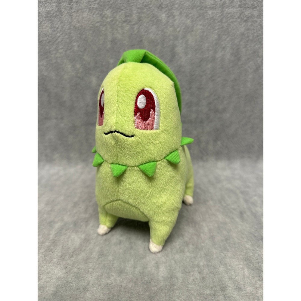 Tomy Pokemon Chikorita Plush Green Grass Starter Stuffed Animal T18604